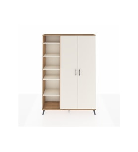 Arges Gardrop 7 Raflı 2 Kapaklı Tek Askılı 132x30x195 Çam-Aytaşı