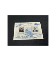 İngiltere Kraliyet ASCENSION ISLAND MINIATURE SHEET 1984 VISIT OF PRINCE ANDREW