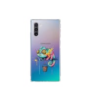 Samsung Galaxy Note 10 ile Uyumlu Splash Bukalemun Tasarımlı Şeffaf Silikon Kılıf
