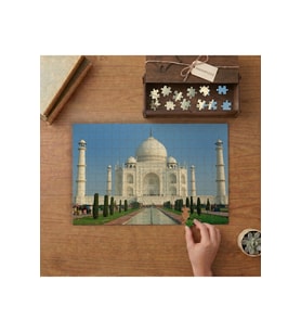 Dünya Mirası Tac Mahal Tasarımı 240 parça Ahşap Puzzle Ahşap Kutuda MP01488