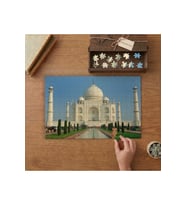 Dünya Mirası Tac Mahal Tasarımı 240 parça Ahşap Puzzle Ahşap Kutuda MP01488