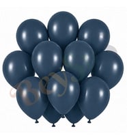 Fırtına Mavisi Renk Lateks Retro Balon (30 cm) - 12 Adet