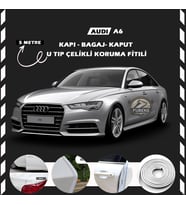Audi A6  Oto Araç Kapı Koruma Fitili 5metre Parlak Beyaz Renk