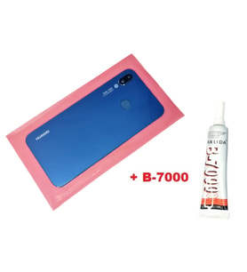 Huawei Uyumlu P20 Lite Arka Kapak (LENS Lİ CAM+B-7000) MAVİ