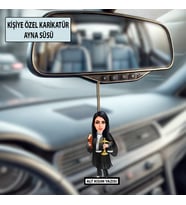 Kişiye Özel Avukat Karikatür Ayna Süsü – Hukukçulara Özel Araç İçi Hediyelik
