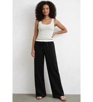 Bel Bantlı Wide Leg Rahat Pantolon