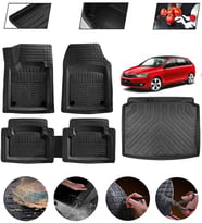 Skoda Rapid Spaceback 2012 Sonrası Uyumlu Paspas Araca Özel Bagaj Havuzu MBS Siyah