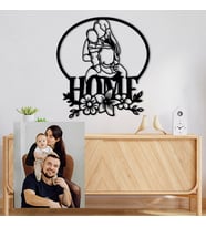 Kişiye Özel Fotoğraf Ciziminden Home Temalı Dekoratif Tablo (1,2 veya 3 Kişilik Fotoğraf)