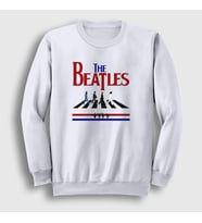 Presmono Unisex Beyaz Walk V2 The Beatles Sweatshirt 294377tt