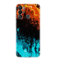Tecno Pova Neo Kılıf Silikon Desen Özel Seri Orange Blue Color 1665