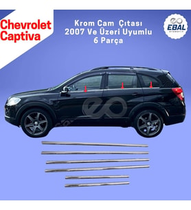 Chevrolet Captiva Krom Cam Çıtası 6 prç. 2007 Üzeri P. Çelik