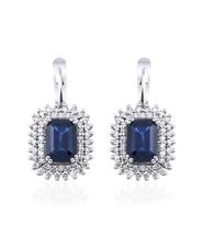 2.95 Karat Safir Pırlanta Küpe