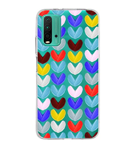 PrintiFy Xiaomi Redmi 9T ile Uyumlu 1mm Slim Fit Water Color 1 Baskılı Şeffaf  Kılıf