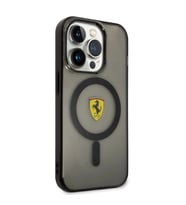 Apple iPhone 14 Pro Kılıf Ferrari M-safe Şarj Özellikli Yarı Transparan Dizayn Kapak