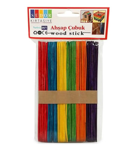 Südor Ahşap Dil Çubuğu Renkli Geniş - 2 paket