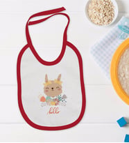 BK Kids Hello Tasarımlı Kırmızı Bebek Mama Önlüğü-1