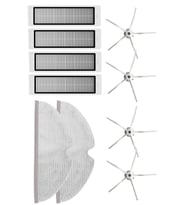 Roborock S5 Max Uyumlu 4 Adet Hepa Filtre 4 Adet Beyaz Yan Fırça 2 Adet Mop Fiber Paspas