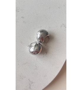 Çelik bomb küpe silver renk