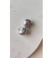 Çelik bomb küpe silver renk