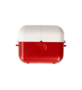 Apple Airpods 3 (3.nesil) Basmalı Kılıf - Kırmızı-beyaz