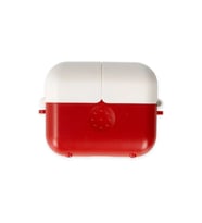 Apple Airpods 3 (3.nesil) Basmalı Kılıf - Kırmızı-beyaz