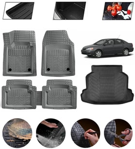Toyota Corolla 2007-2013 Uyumlu Paspas Araca Özel Bagaj Havuzu MBS Gri