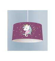 MEKTA HOME BEBEK VE ÇOCUK ODASI Renkli Unicorn Desenli Mor Avize