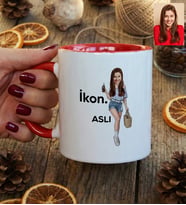 Kişiye Özel Karikatürlü İkon Kupa Bardak Doğum Günü Hediyesi