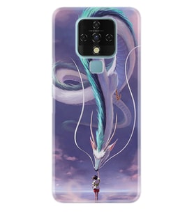 Tecno Camon 16 18P Pova Pova 3 Pova Neo Kılıf Desemli Silikon Kız ve Ejderha 1742
