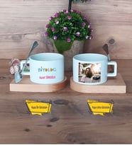 Biyolog Kupa Bardak Ahşap Altlıklı Kısa Fotoğraflı Biyologa Hediye