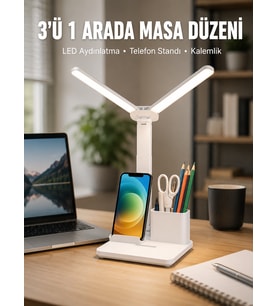 Ayarlanabilir Açıya Sahip Masa Lambası Kademeli Işık Seviyesi, Modern ve Kompakt Tasarım Yeni Nesil