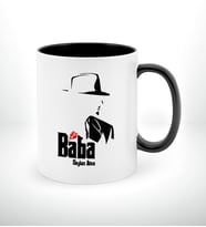 BK Gift Kişiye Özel Babalar Günü Hediyesi Baba Godfather Tasarımlı Siyah Beyaz Kupa Bardak-16
