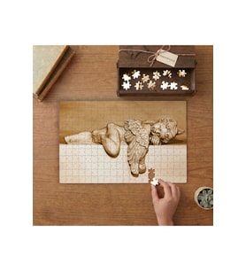 Melek Kanatlar Heykel Tasarımı 240 parça Ahşap Puzzle Ahşap Kutuda MP04084
