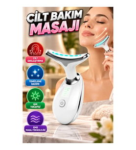 Şarjlı EMS Cilt Bakım Masaj Cihazı Temizleme, Sıkılaştırma ve Işık Terapili