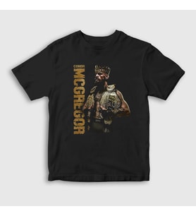 Presmono Unisex Çocuk Siyah King Ufc Conor McGregor T-Shirt 311749tt