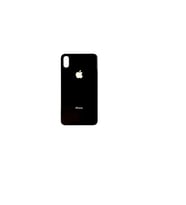 Uyumlu İphone X Arka Kapak Lazer Kesim ( Pil Kapağı )  Cam - - Siyah