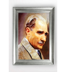 Gümüş Çerçeveli Atatürk Tablo a328