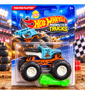 Hot Wheels Poo Poo Platter 2026 Turkuaz Büyük Tekerlekli Oyuncak Araba FYJ44