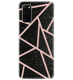 Samsung A02S A03S A10 A12 A13 A21S A22 Kılıf Desenli Silikon Pembe Şeritli Mermer 1312