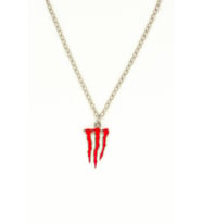 Kırmızı Monster Logo Unisex Kolye – Enerjik ve Modern Tasarım