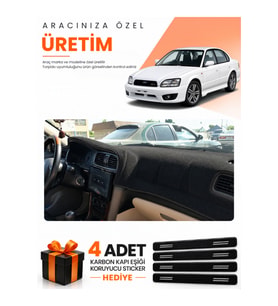 SUBARU LEGACY B4 (1998-2003) Uyumlu Torpido Koruma Örtüsü Oto Kılıfı - Siyah