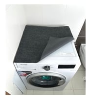 Beylini Çamaşır Makinası Örtüsü Koruma Matı Kaymaz Taban Sıvı Geçirmez Yıkanabilir (Antrasit)