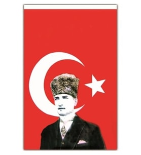 Vatan Atatürklü Bayrak 70X105cm Türk Bayrağı