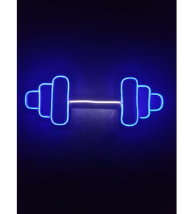 Dumbell Neon Tabela Fitness Neon Led Dekoratif Duvar Aydınlatması Spor Neon Duvar Dekorasyonu