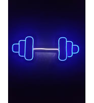 Dumbell Neon Tabela Fitness Neon Led Dekoratif Duvar Aydınlatması Spor Neon Duvar Dekorasyonu