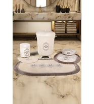 Shems Vizon 6 Parça Çeyizlik Banyo Seti  3'lü Sepet & 3'lü Banyo Paspası