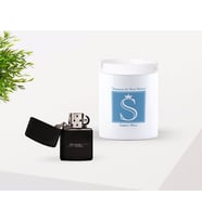 BK Gift Kişiye Özel Babalar Günü Hediyesi Dünyanın En Kral Babası Tasarımlı Seramik Kül Tablası ve Benzinli Çakmak Seti-1 (Model 1)