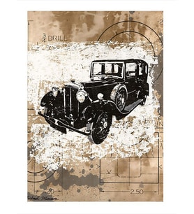 Retro Araba Modern Ahşap Tablo