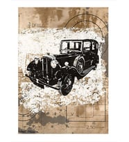 Retro Araba Modern Ahşap Tablo