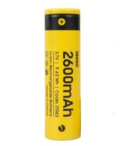 3,7 Volt 2600 Mah 18650 Şarjlı Li-on Şarj Başlıksız Şarj Edilebilir Lion Pil Çap 18mm Uzunluk: 65 mm